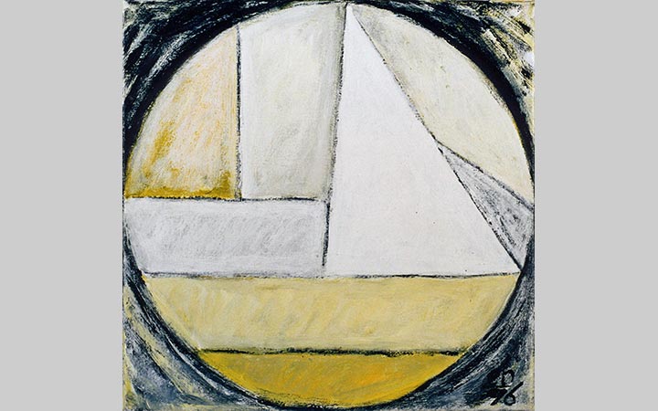  1996, Topografie 4, acryl op doek, 18x18 cm