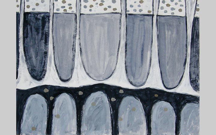  Slootrand 1, 2010, acryl op karton, 32,5x24 cm