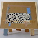 2016, 	Aan de tekentafel 2, collage op papier, 	40x30 cm